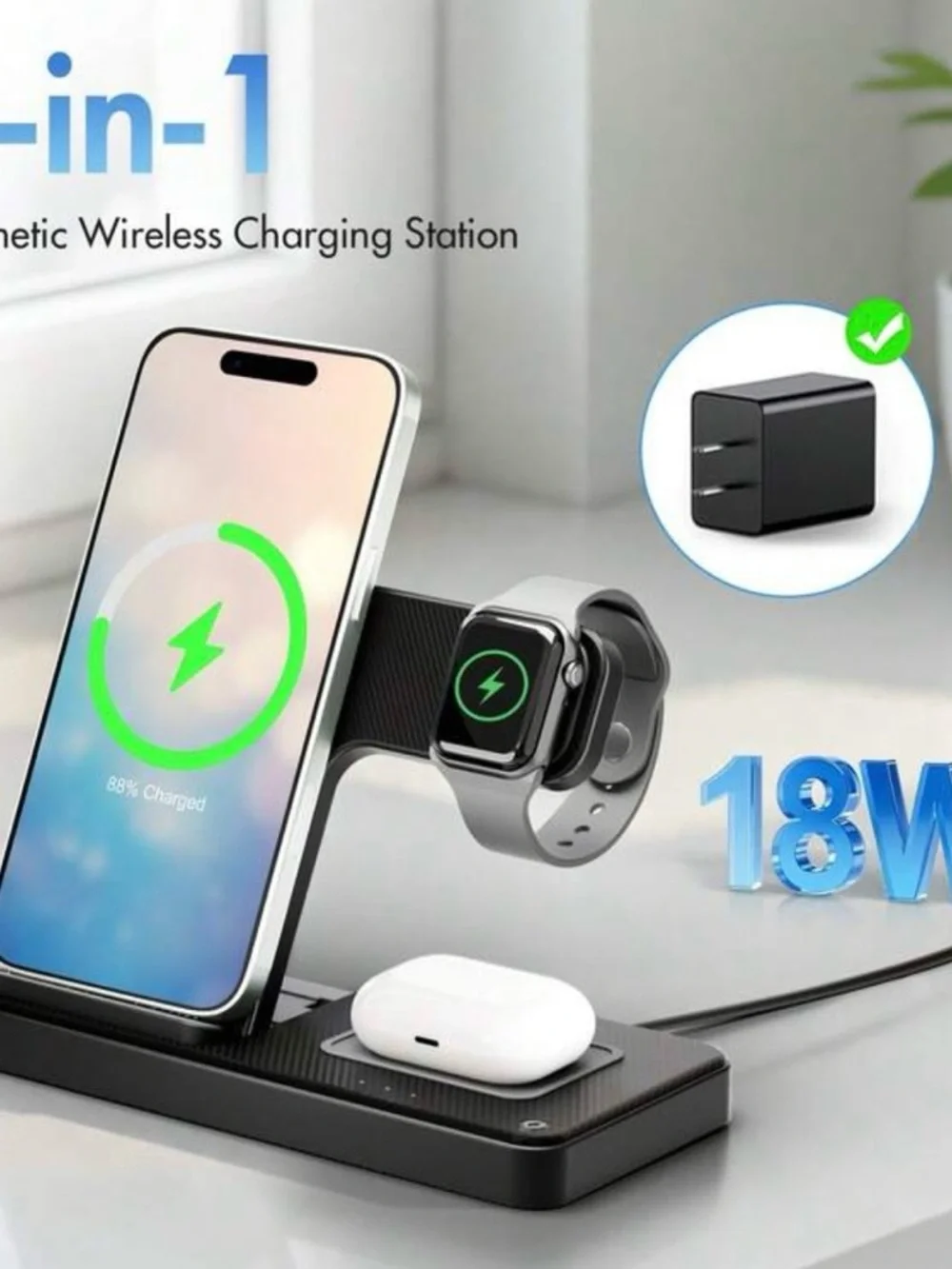 3-in-1 Wireless Charging magnetic